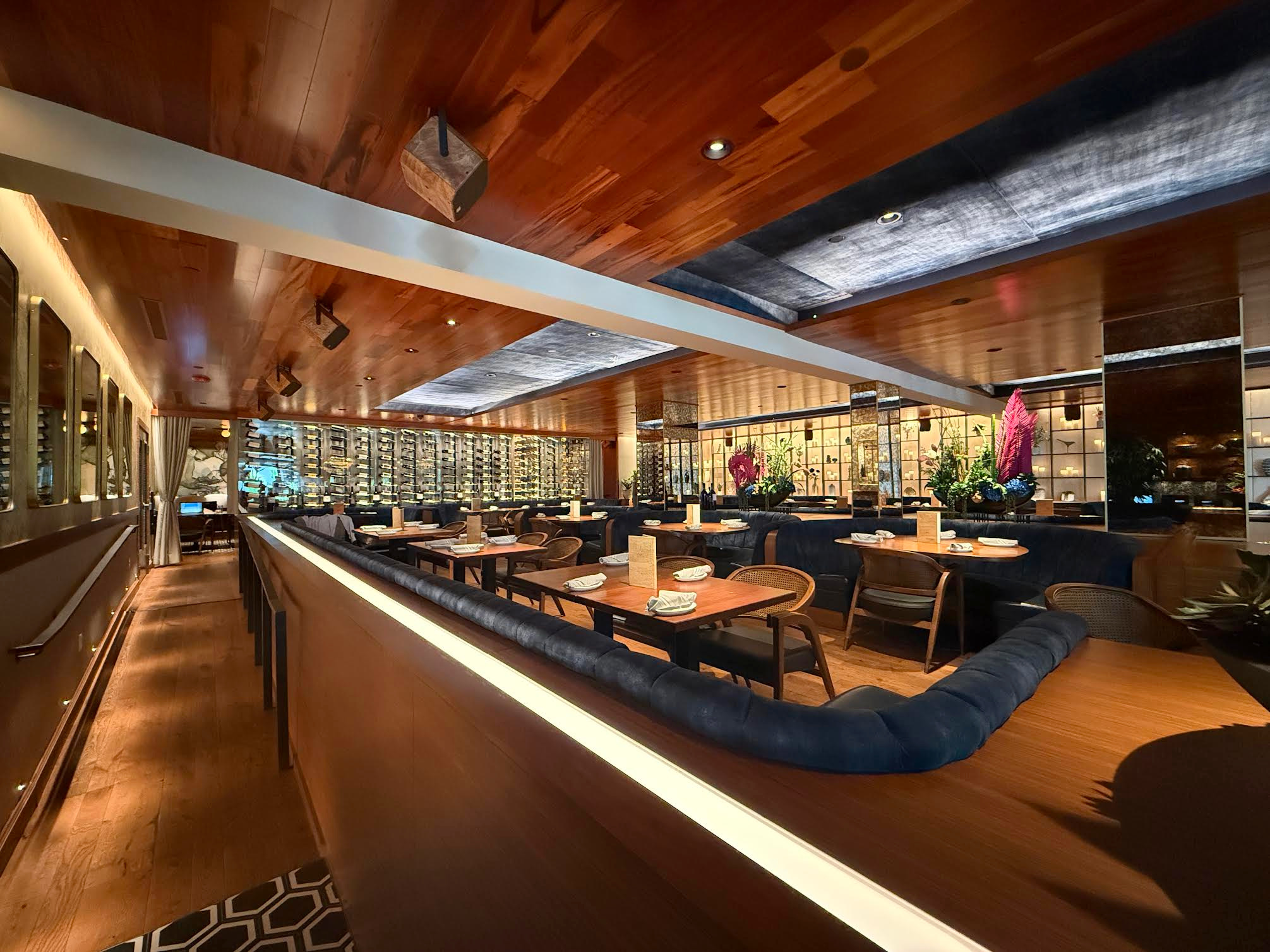 The finished interior at Chop Steakhouse in Coconut Grove